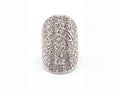 Phestos Disc Ring in rhodium-plated .925 sterling silver, shown face-on